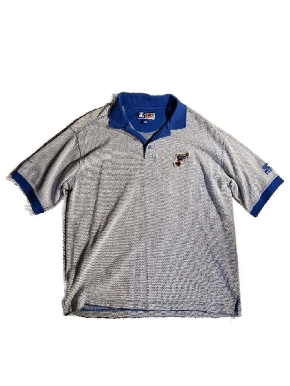 Vintage Starter St. Louis Blues NHL Polo Shirt Size Large